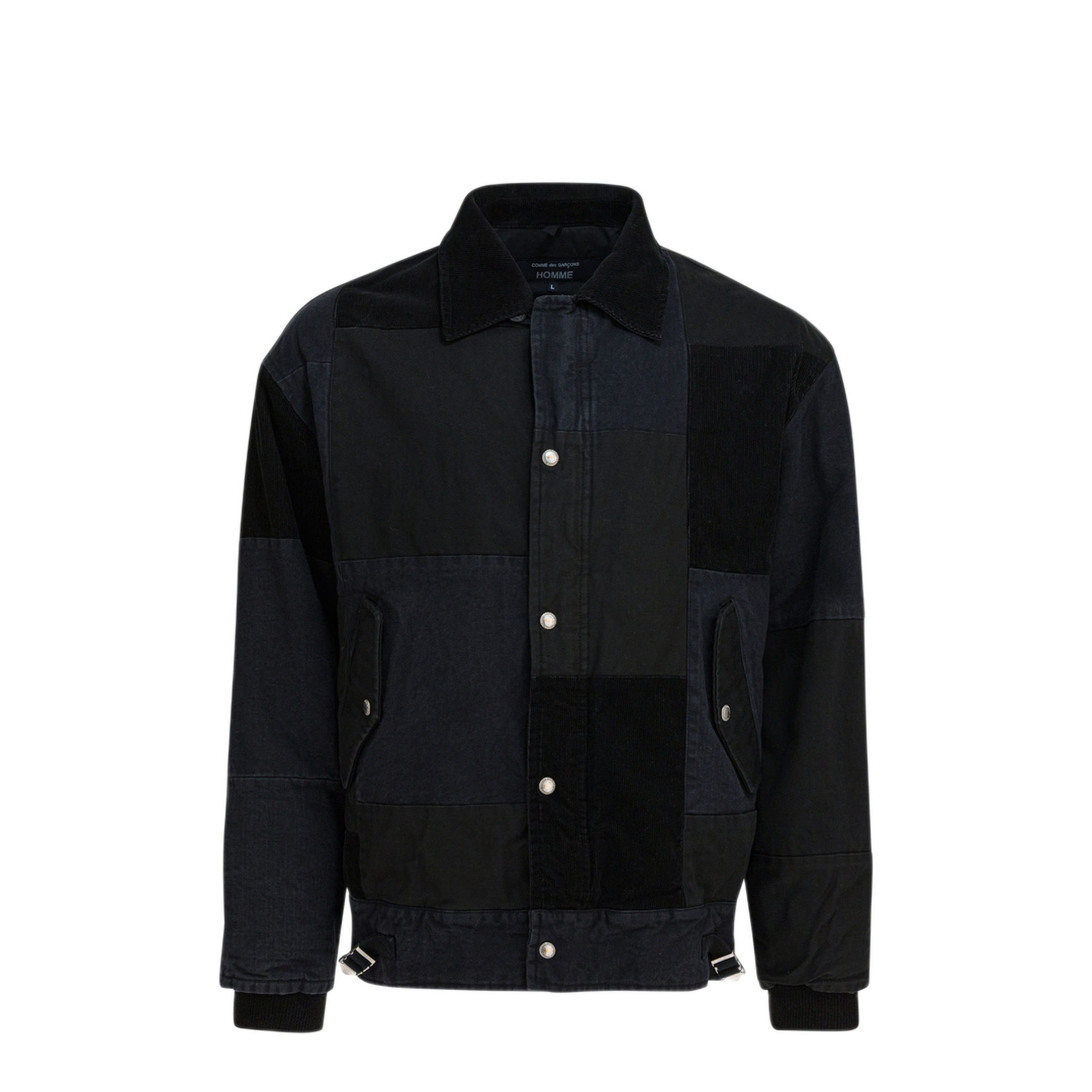 MAYFEYR - Comme Des Garçons Homme - Jacket With Tone On Tone Patchwork - HPJ021W251BLACKMIX