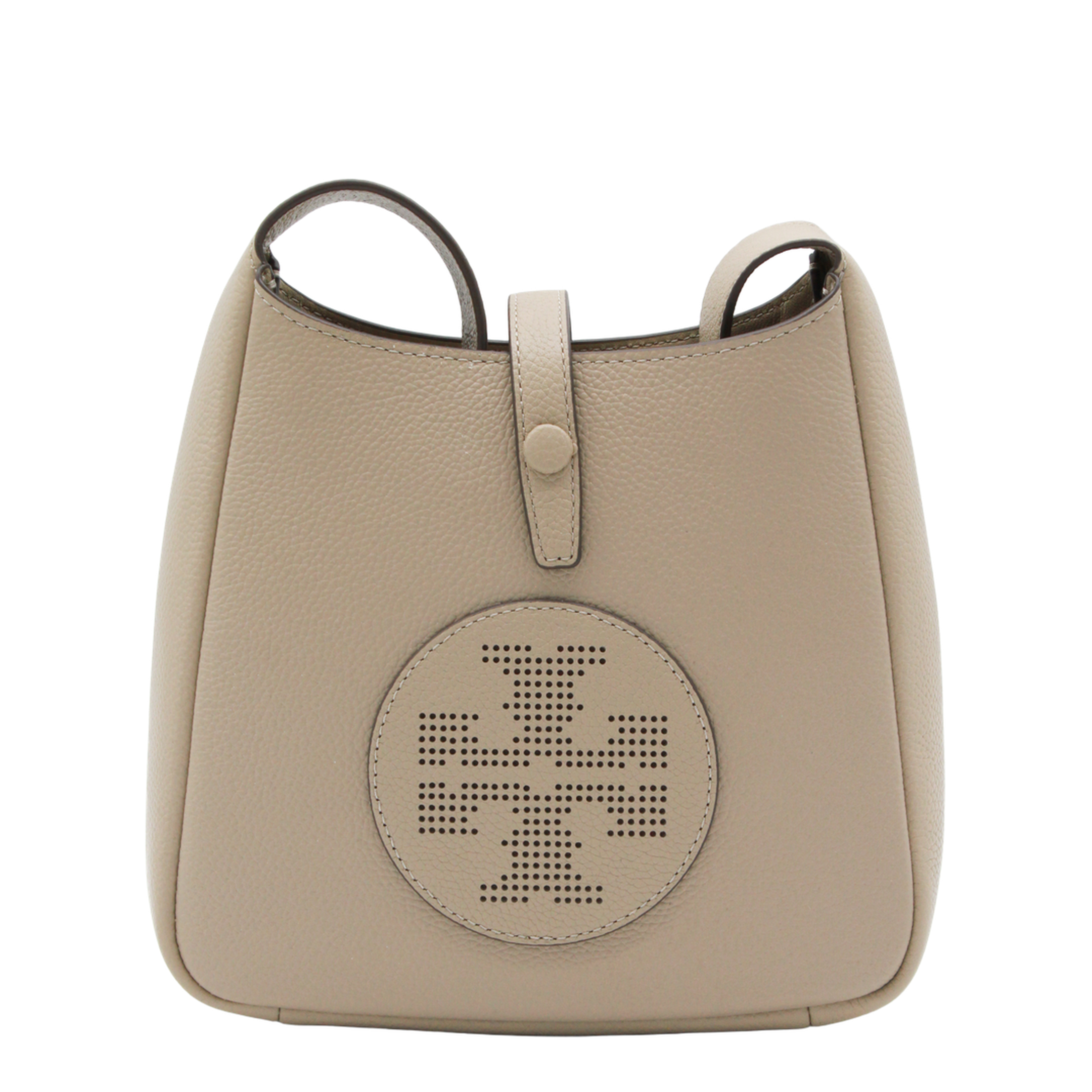 Miller Swing Medium Pebbled Leather Crossbody Bag - Soft Cement
