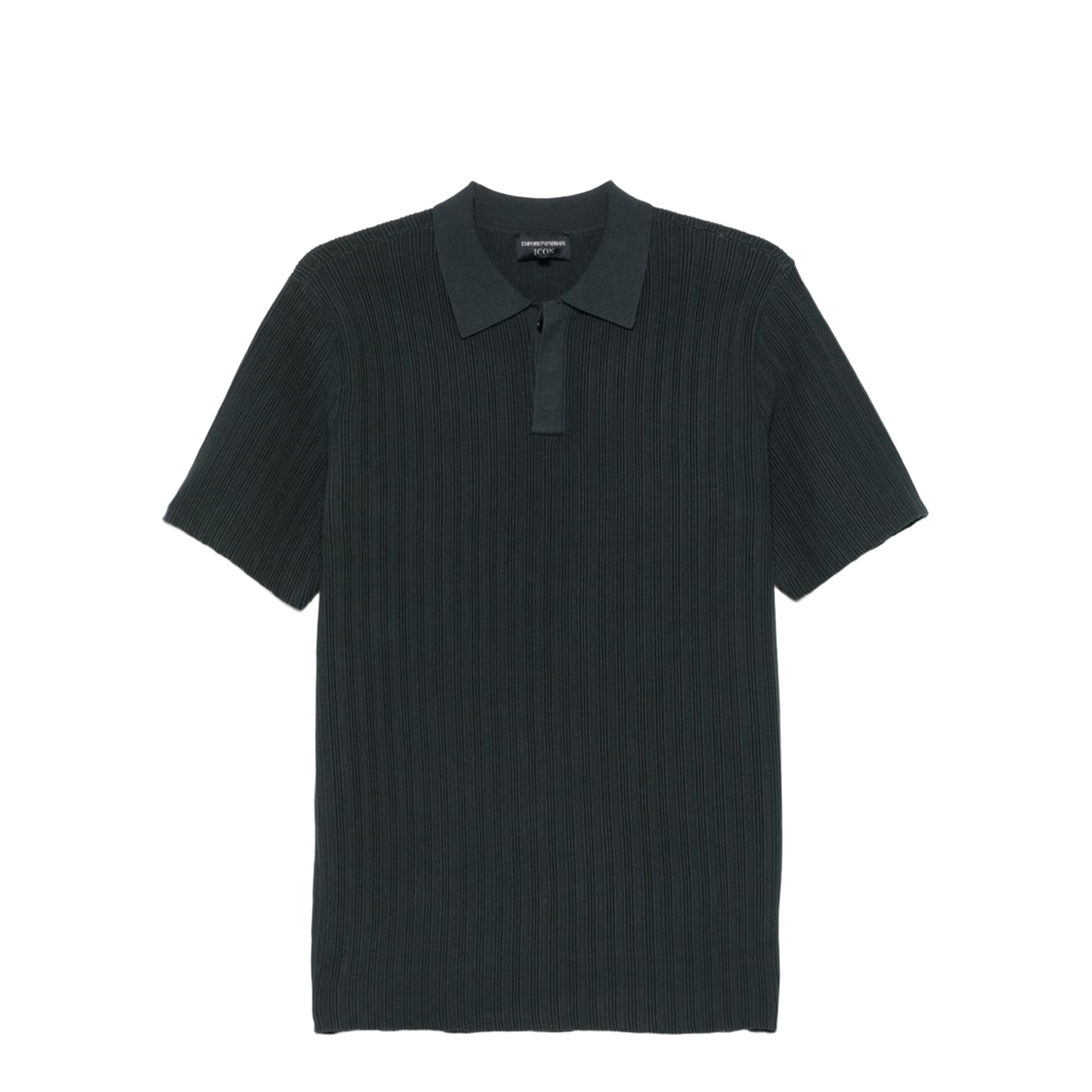 Icon Vertical Ottoman-Stitch Viscose Polo-Neck Jumper