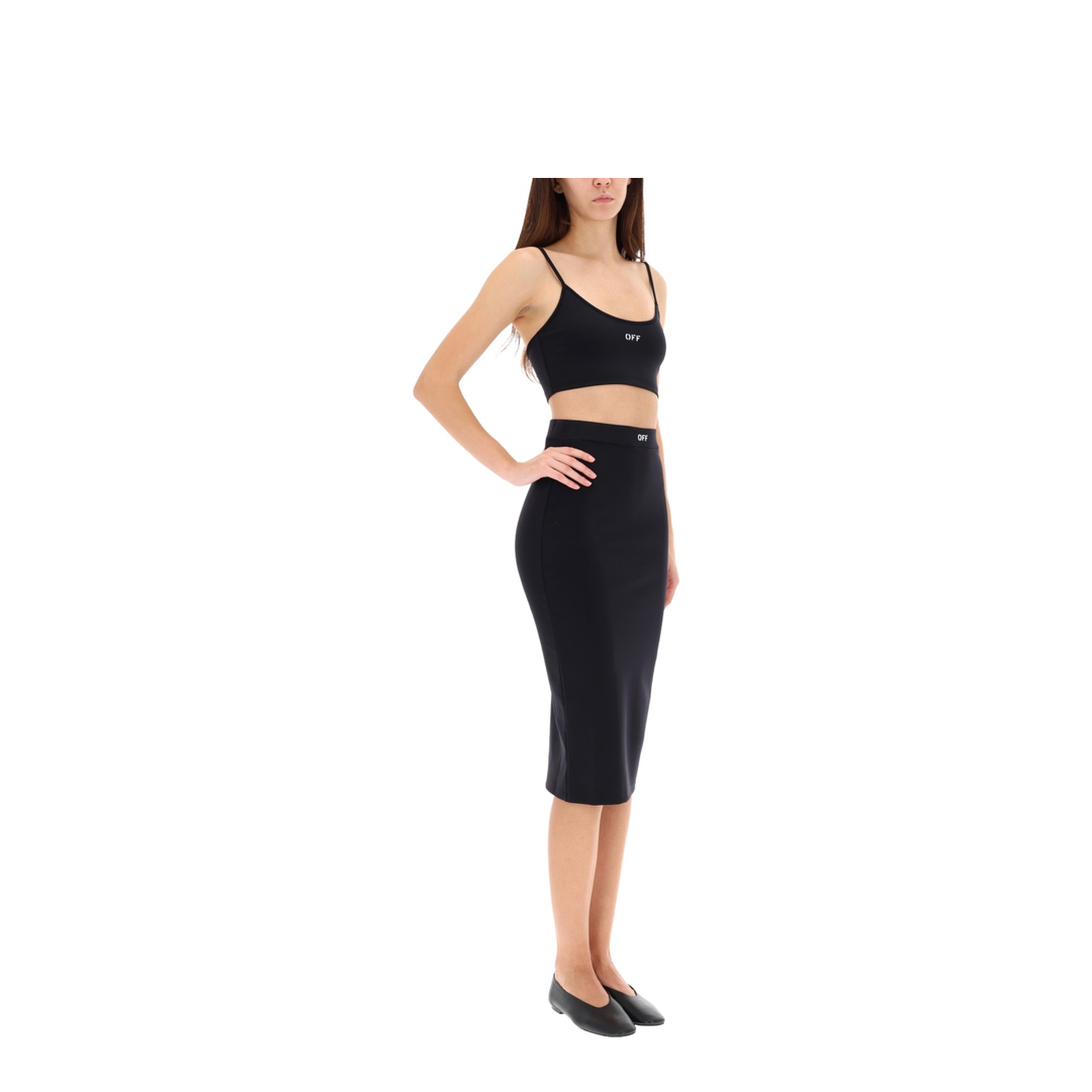 Sleek Midi Skirt Black