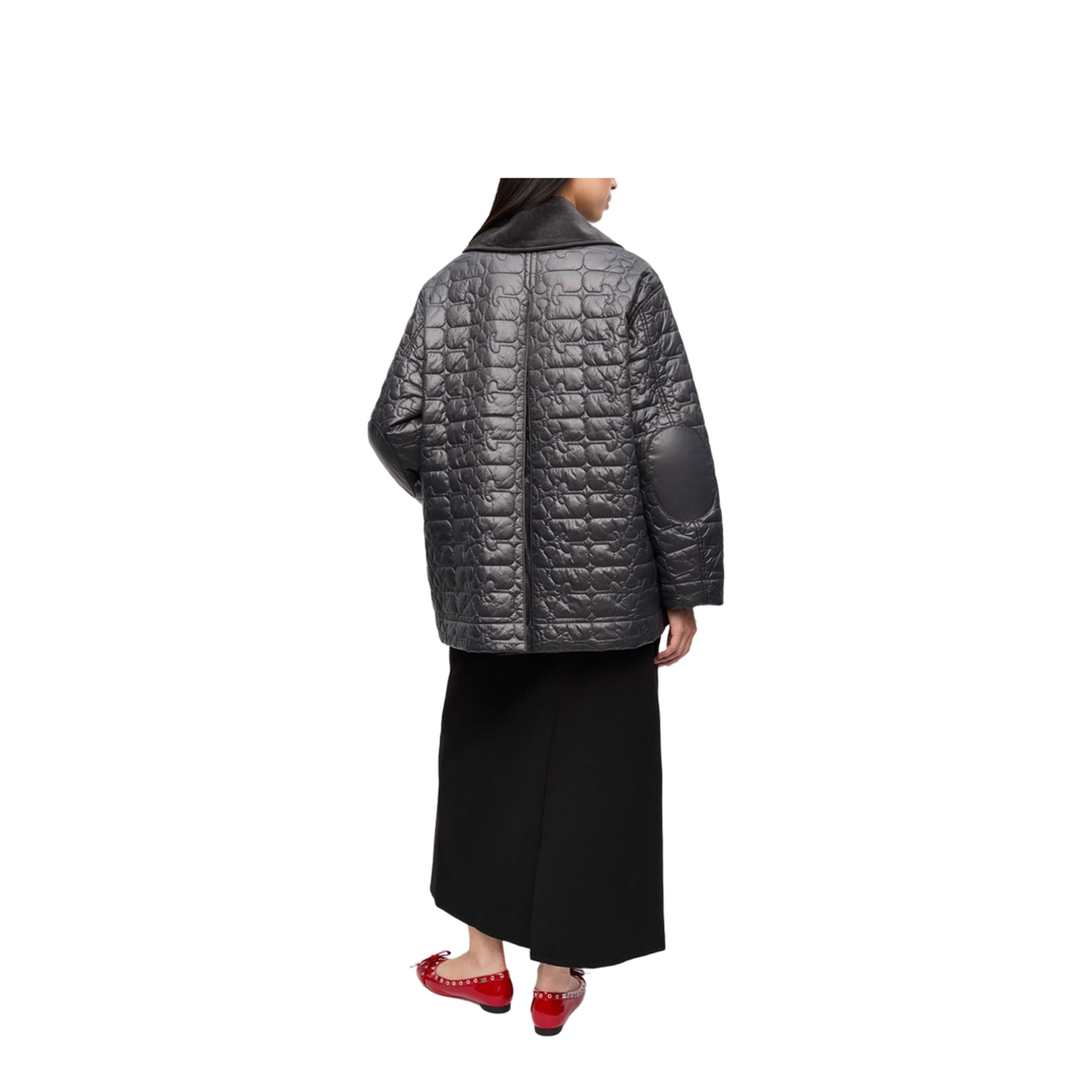 Dark Grey Quilted Jacket