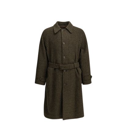 MAYFEYR - Polo Ralph Lauren - Balmacaan Long Coat - 715B26183001LODENMULTIBURGUNDY