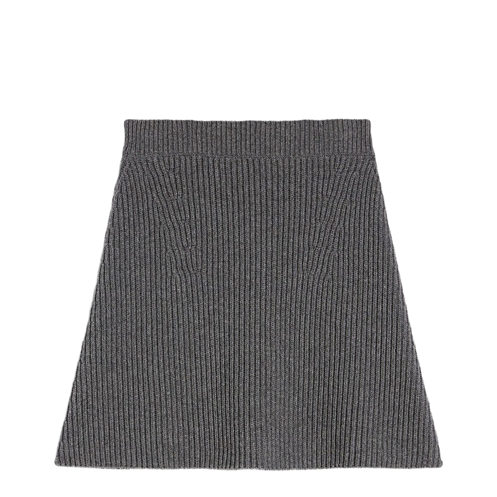 Grey A-Line Mini Skirt