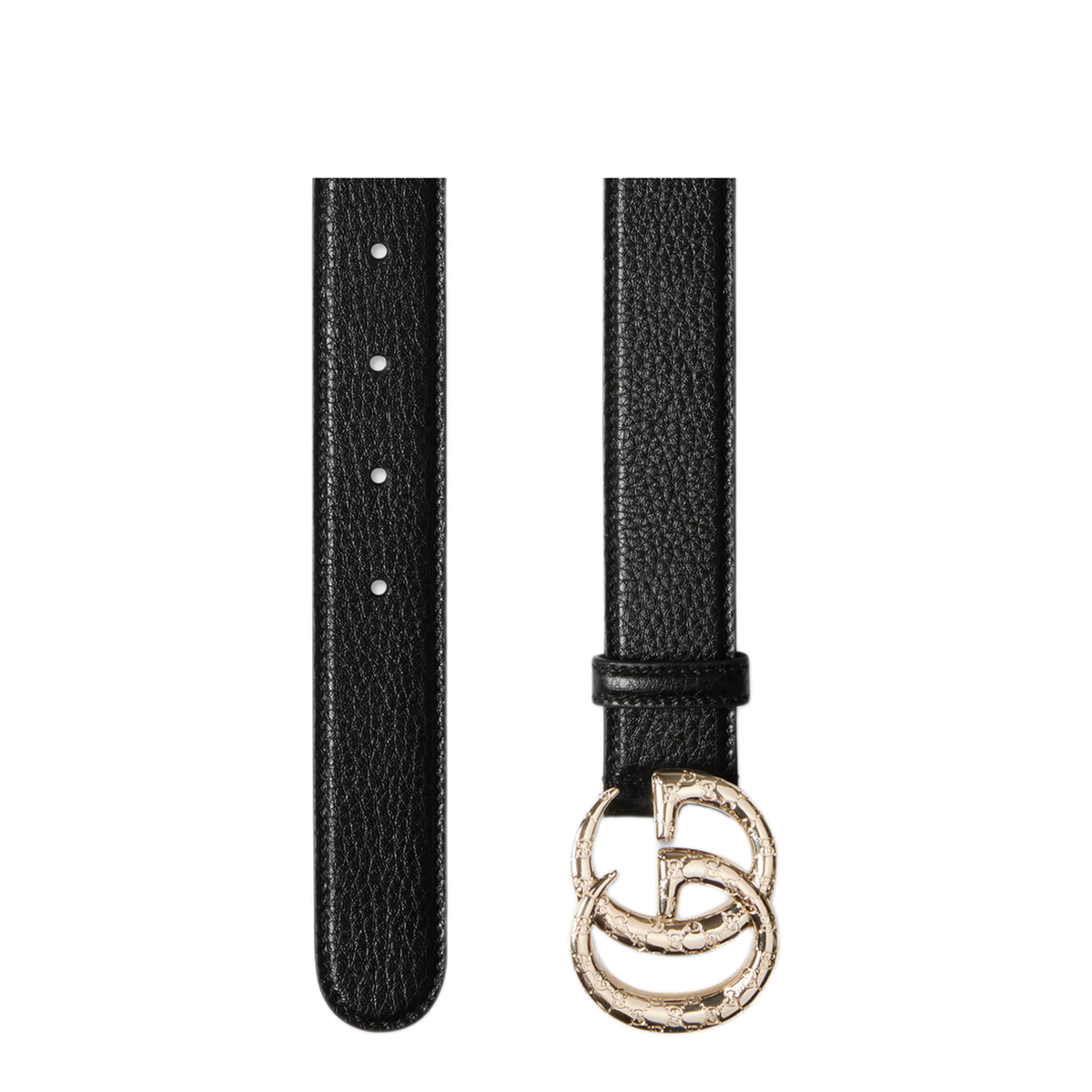 MAYFEYR - Gucci - Black Grainy Leather Belt - 836933AAEAO1000