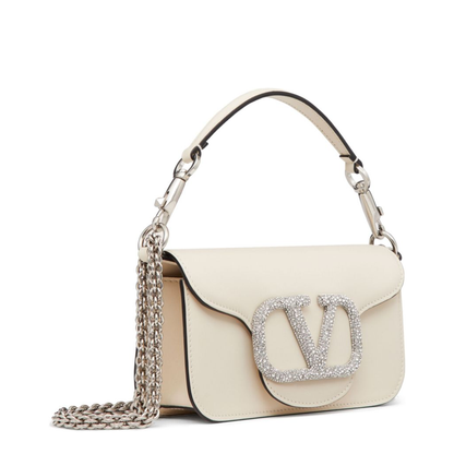 V-Logo Ivory Handbag