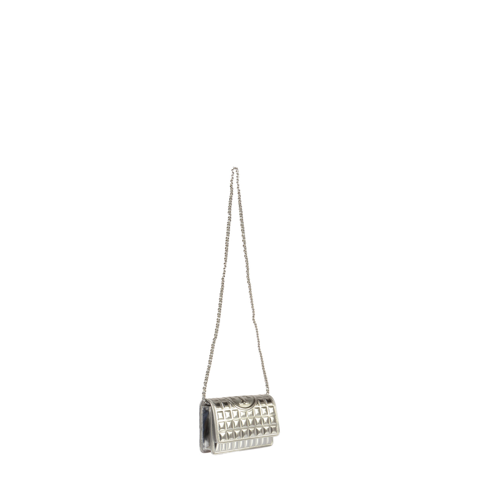 Fleming Soft Metallic Quilt Chain Wallet