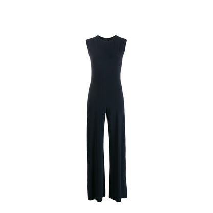 Stretch Fabric Jumpsuit - Dark Blue