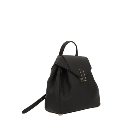 Iside Mini Backpack in Textured Leather - Black