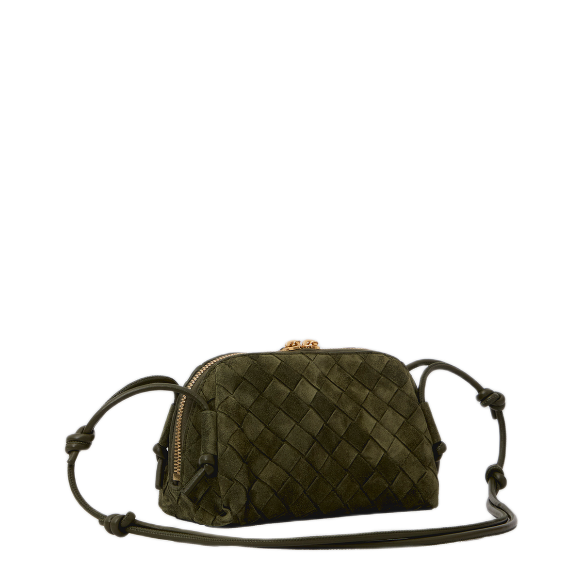 MAYFEYR - Bottega Veneta - Green Tweed Intrecciato Suede Bag - 794258V5ZZ43785