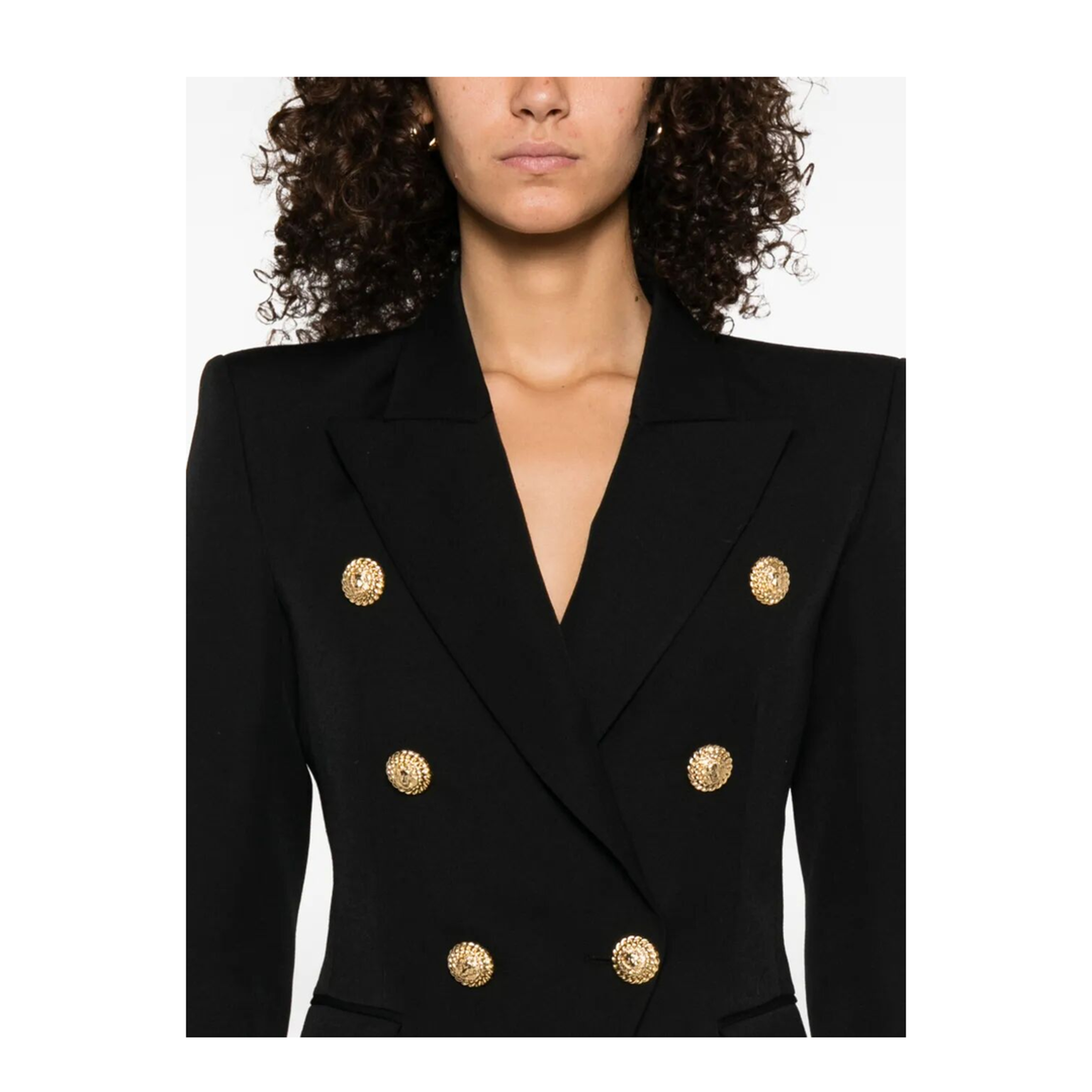 MAYFEYR - Balmain - Double-Breasted Wool Fitted Jacket - FF1SI505WC09