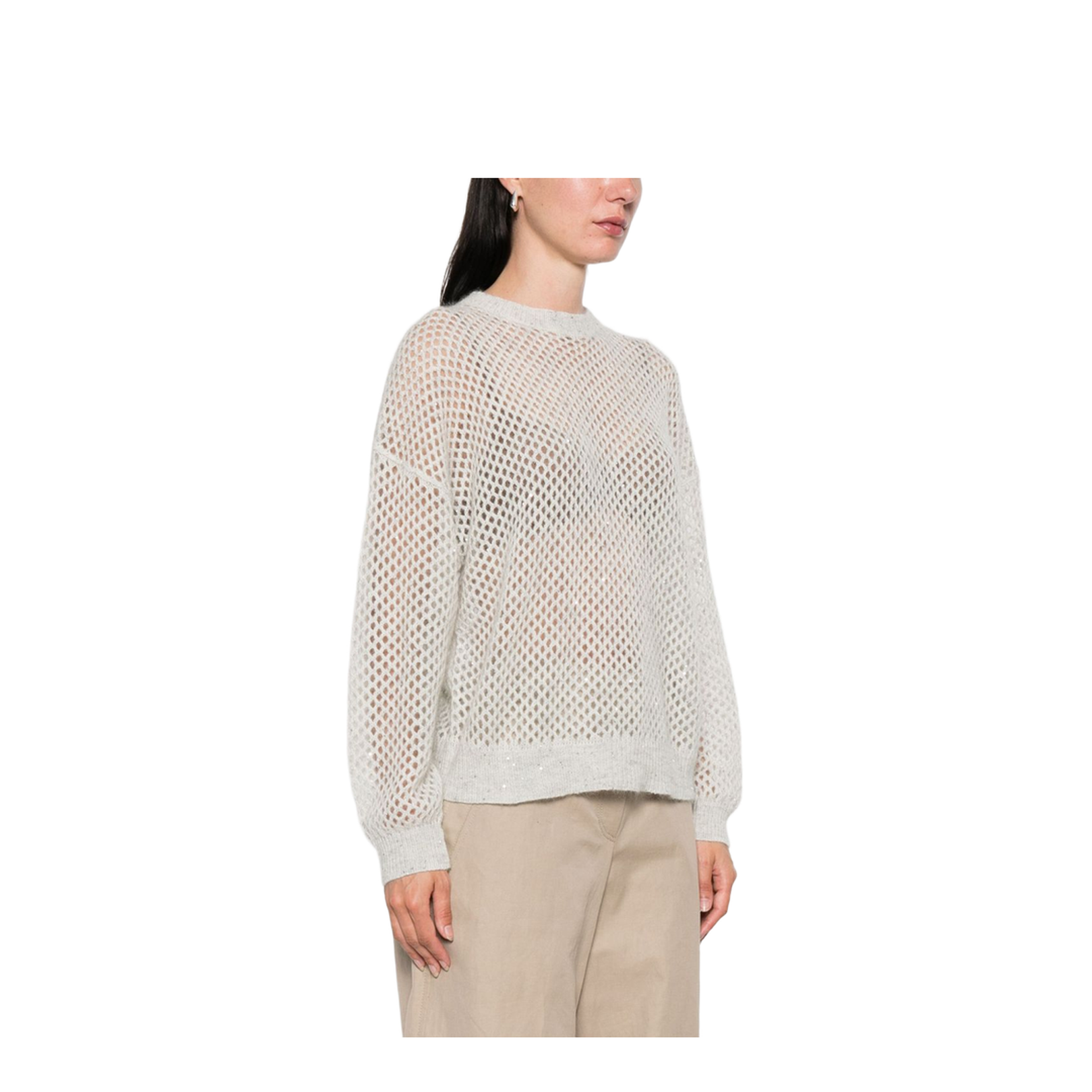 Wool Open-Knit Sweater