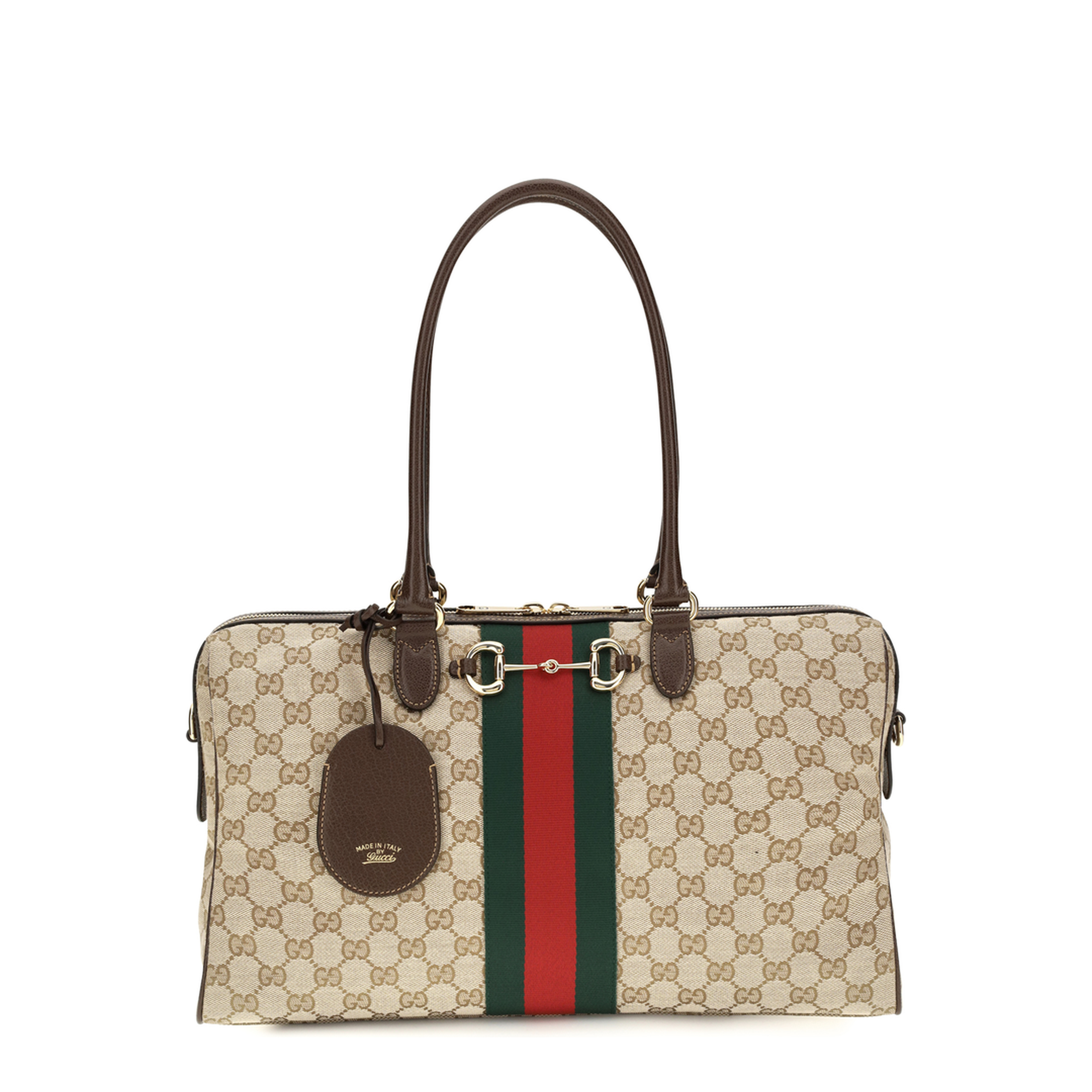 MAYFEYR - Gucci - Large Horsebit Web Top Handle Bag - 866734FAFV9