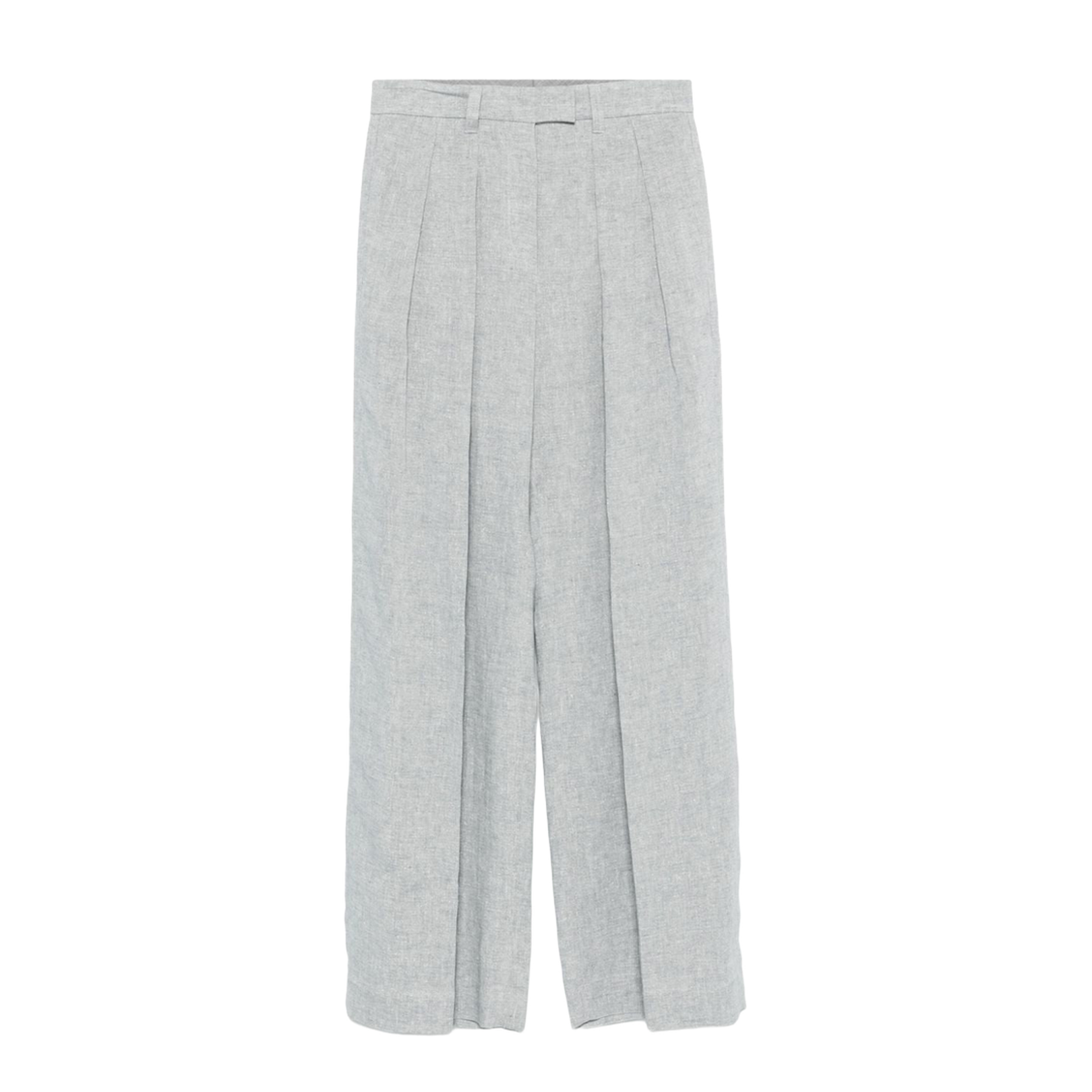 Wide-Leg Trousers in Light Grey