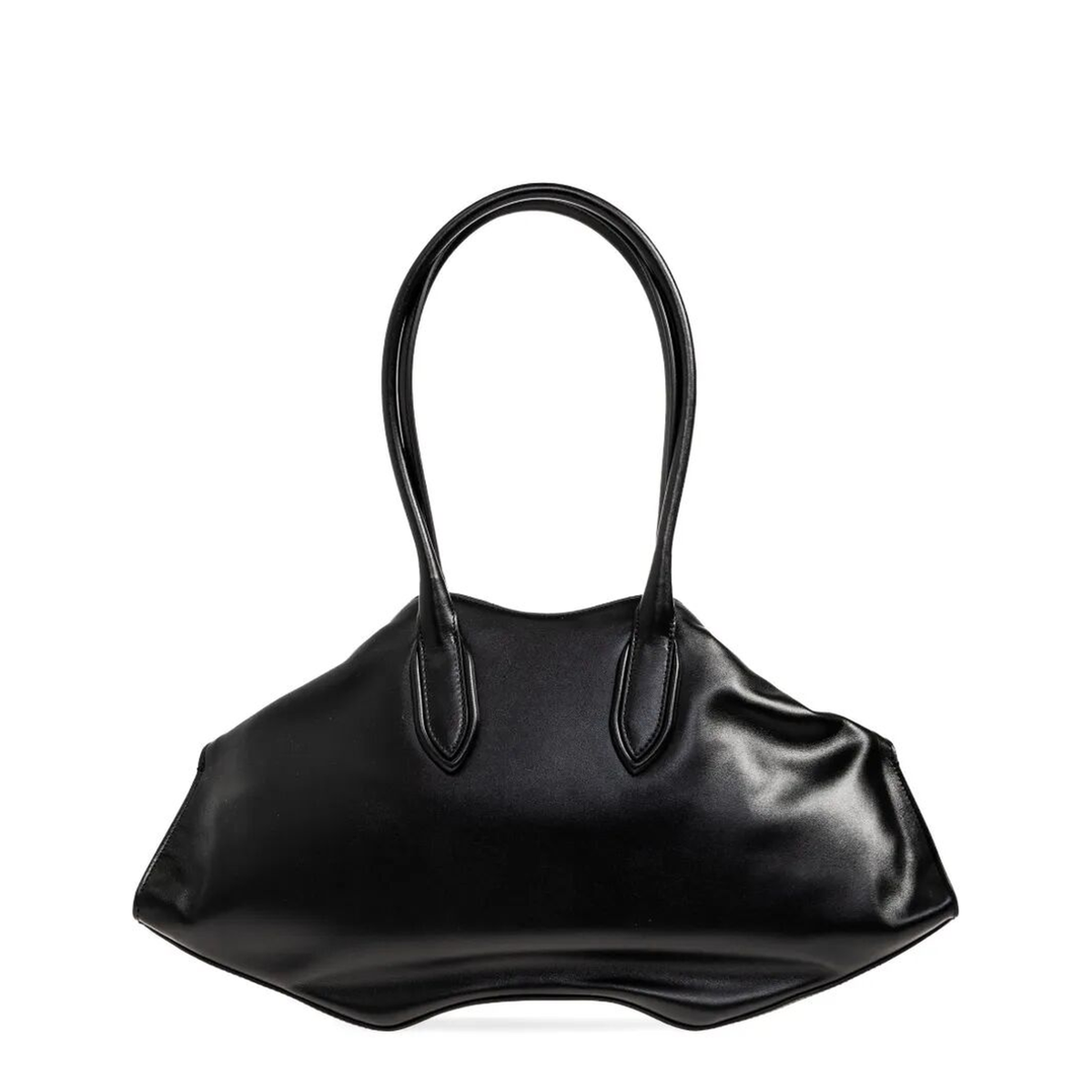 Manta Bag Medium Calf Leather Shoulder Bag - Black