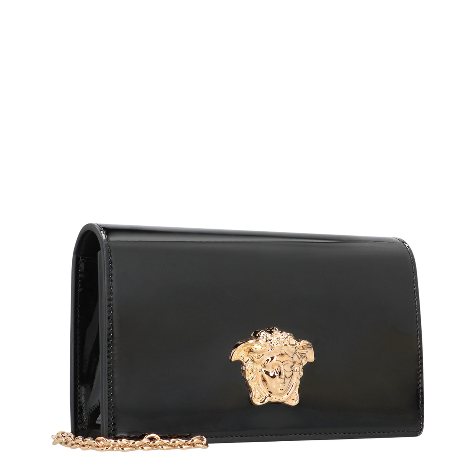 Patent Leather Wallet On Chain