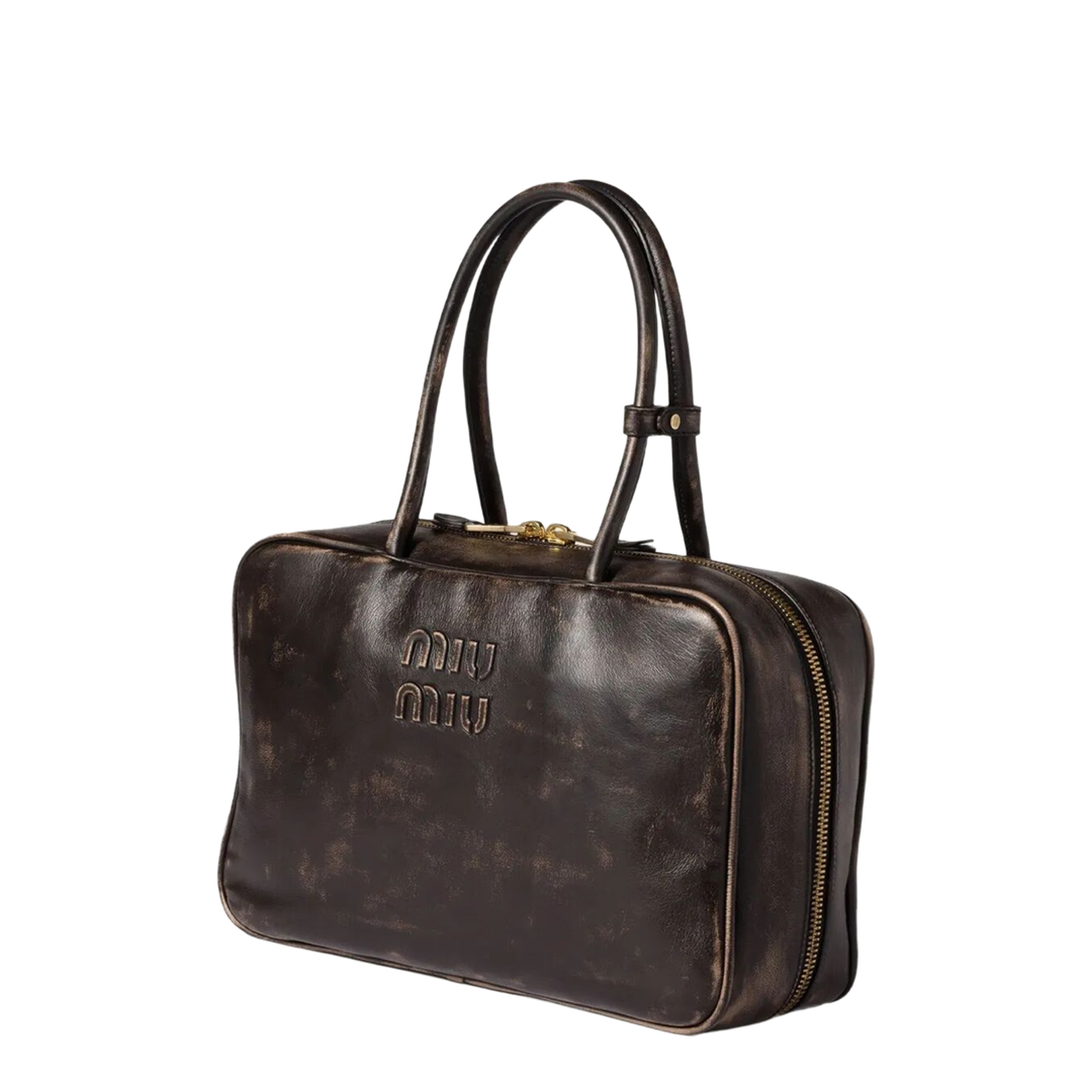 Beau Vintage-Effect Nappa Leather Bag