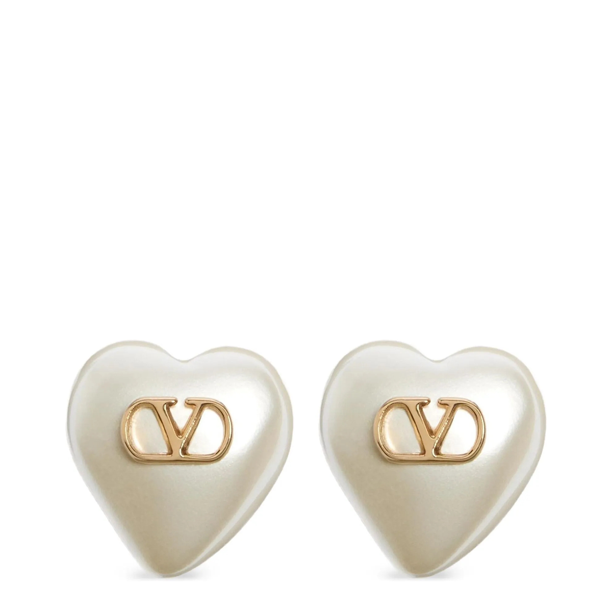 VLogo Signature Metal and Pearl Earrings