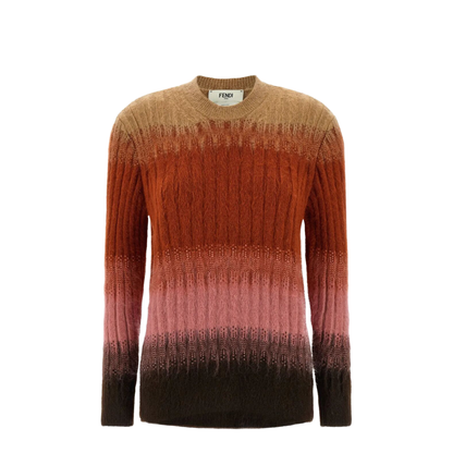 MAYFEYR - Fendi - Gradient Mohair And Wool Fitted Jumper - FZXE17AYLT