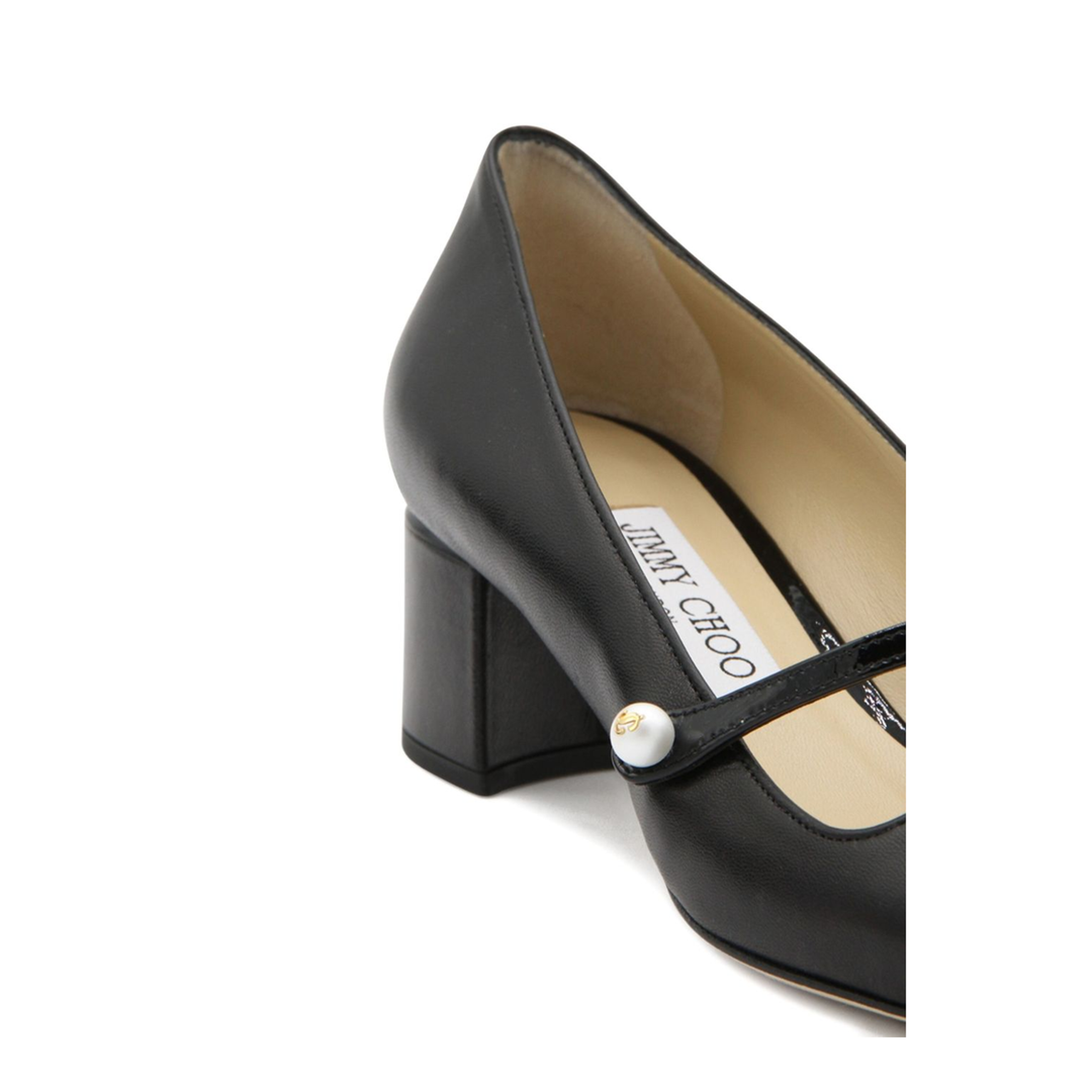 Black Nappa and Patent Leather Pumps