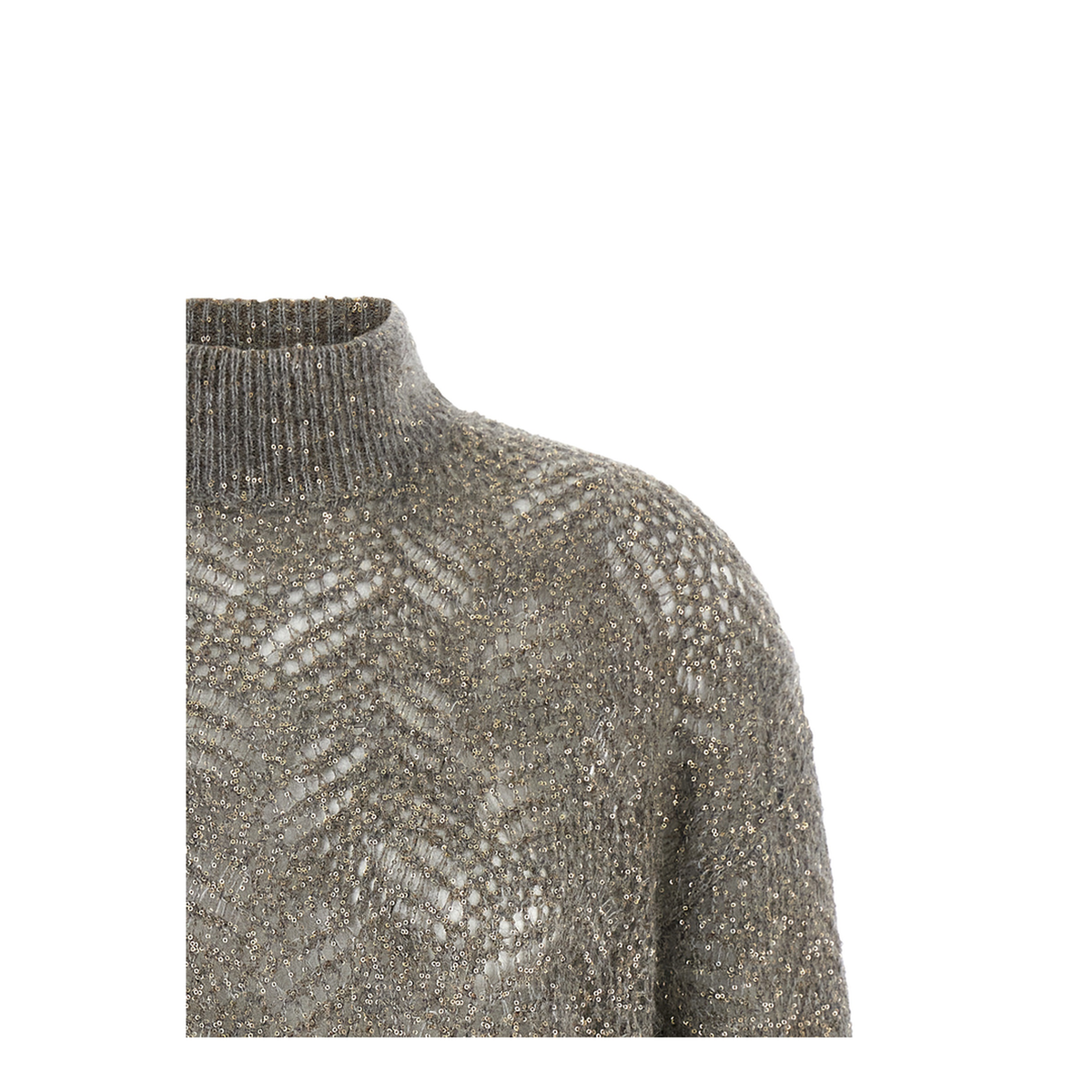 MAYFEYR - Brunello Cucinelli - Dazzling Abstract Leaf Sweater - MRG562504CQC50