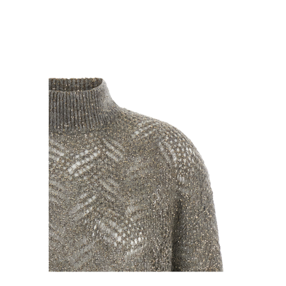 MAYFEYR - Brunello Cucinelli - Dazzling Abstract Leaf Sweater - MRG562504CQC50