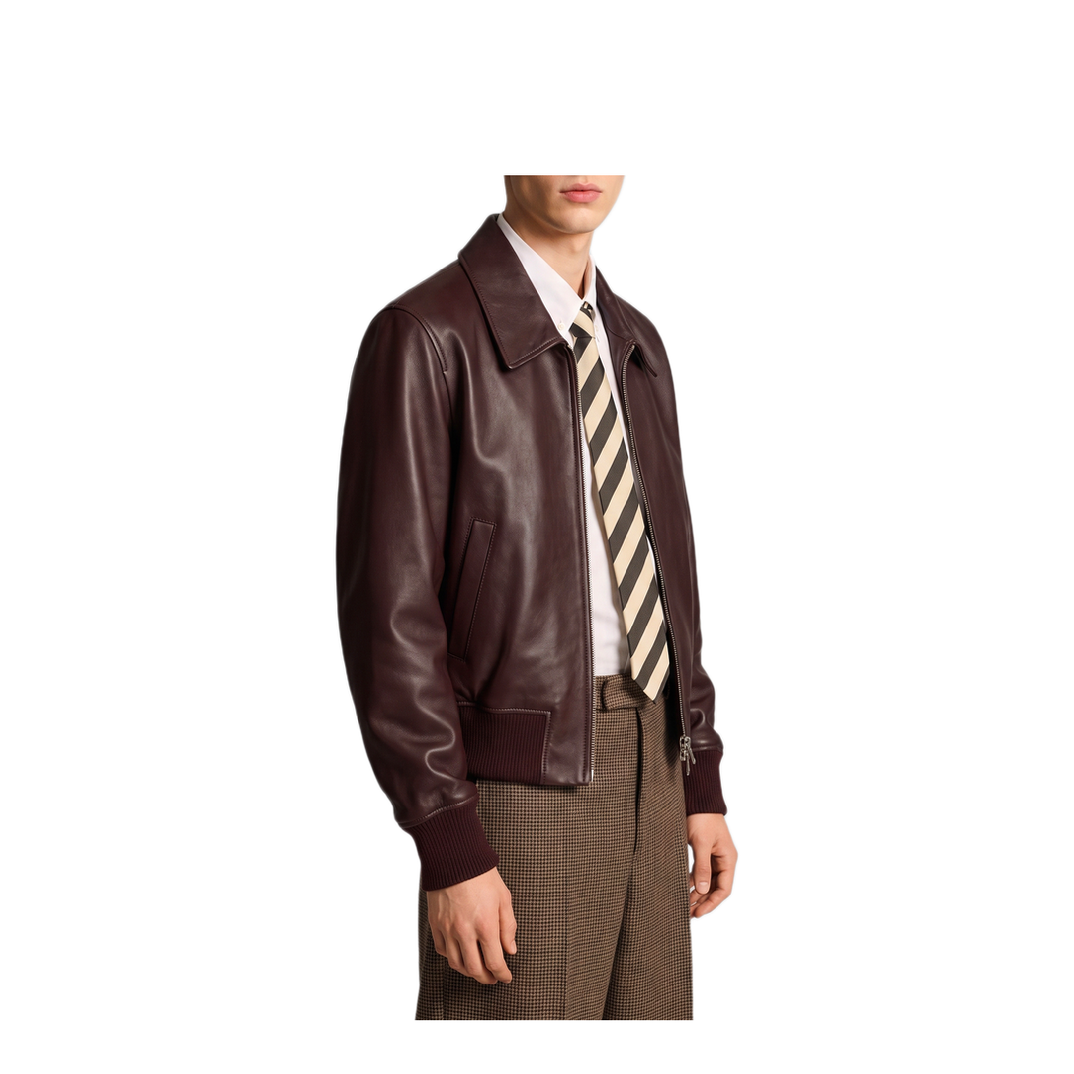MAYFEYR - Ami Paris - Burgundy Zip Bomber Jacket - HJK850LH0068A235