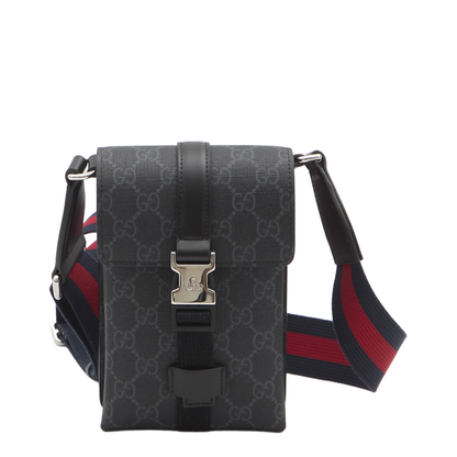 GG Black Mini Canvas Bag - Gray
