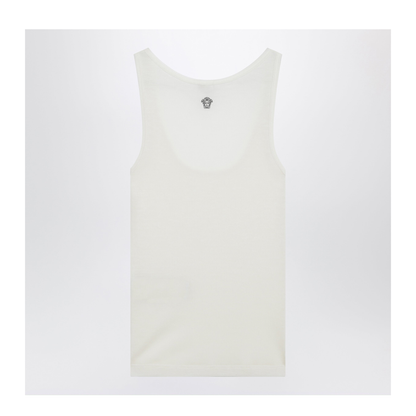 'La Medusa' Embroidery Top White