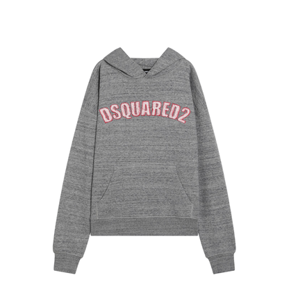 Grey Cotton Sweatshirt with Logo