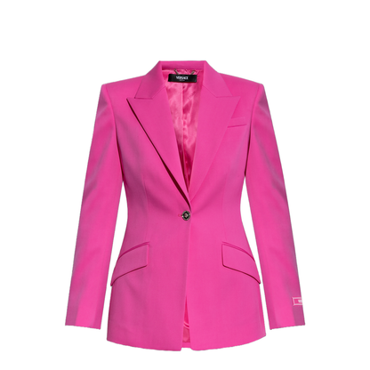 Wool Blazer with Closed Lapels