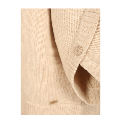 Hooded Cardigan in Wool and Cashmere - Grey