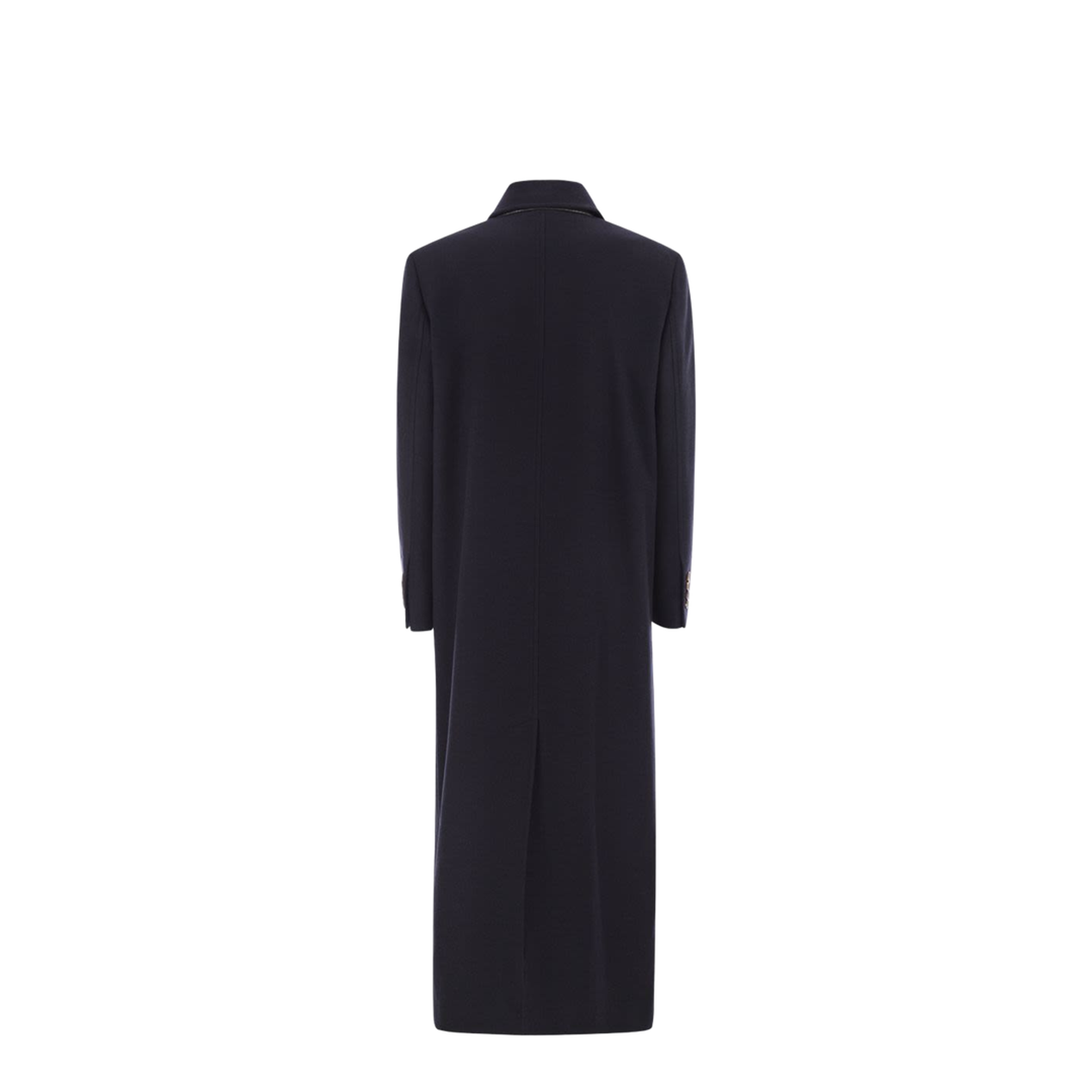 Long Double Breasted Coat Black