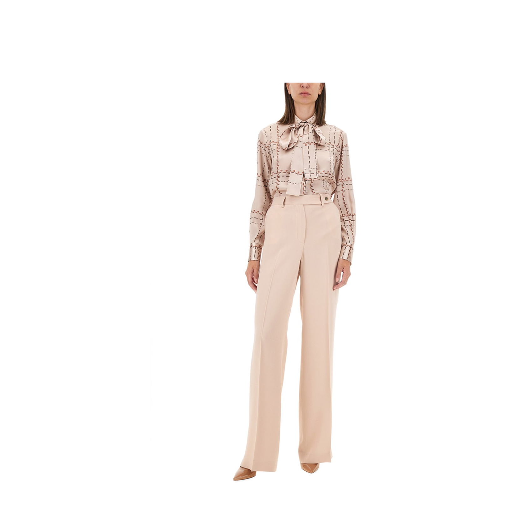 Elegant Light Pink Palazzo Trousers