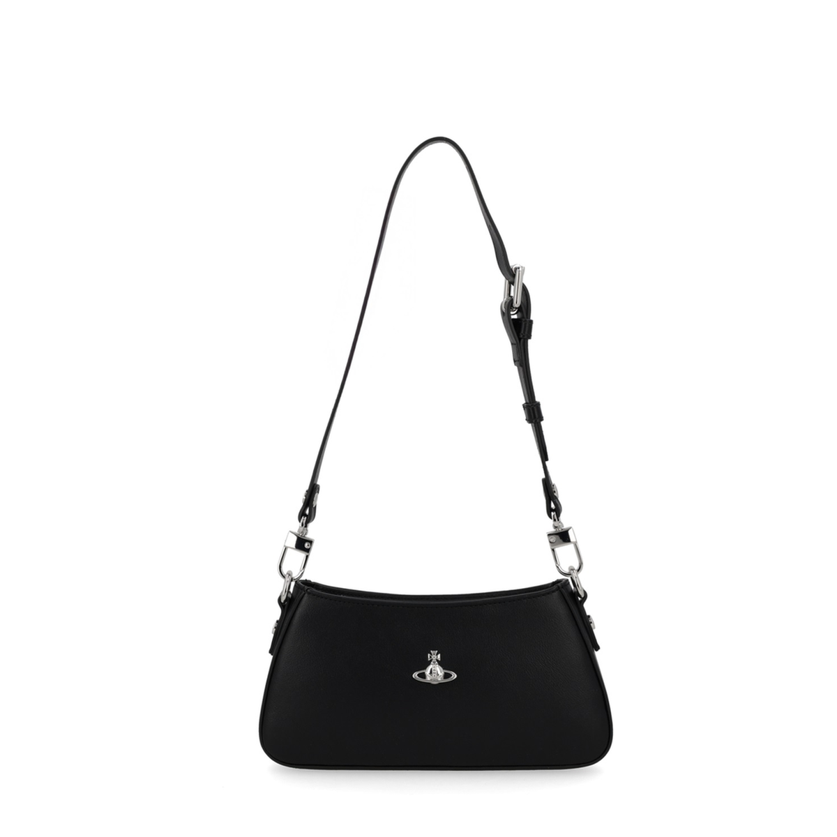 Tasha Calf Leather Shoulder Bag - Black