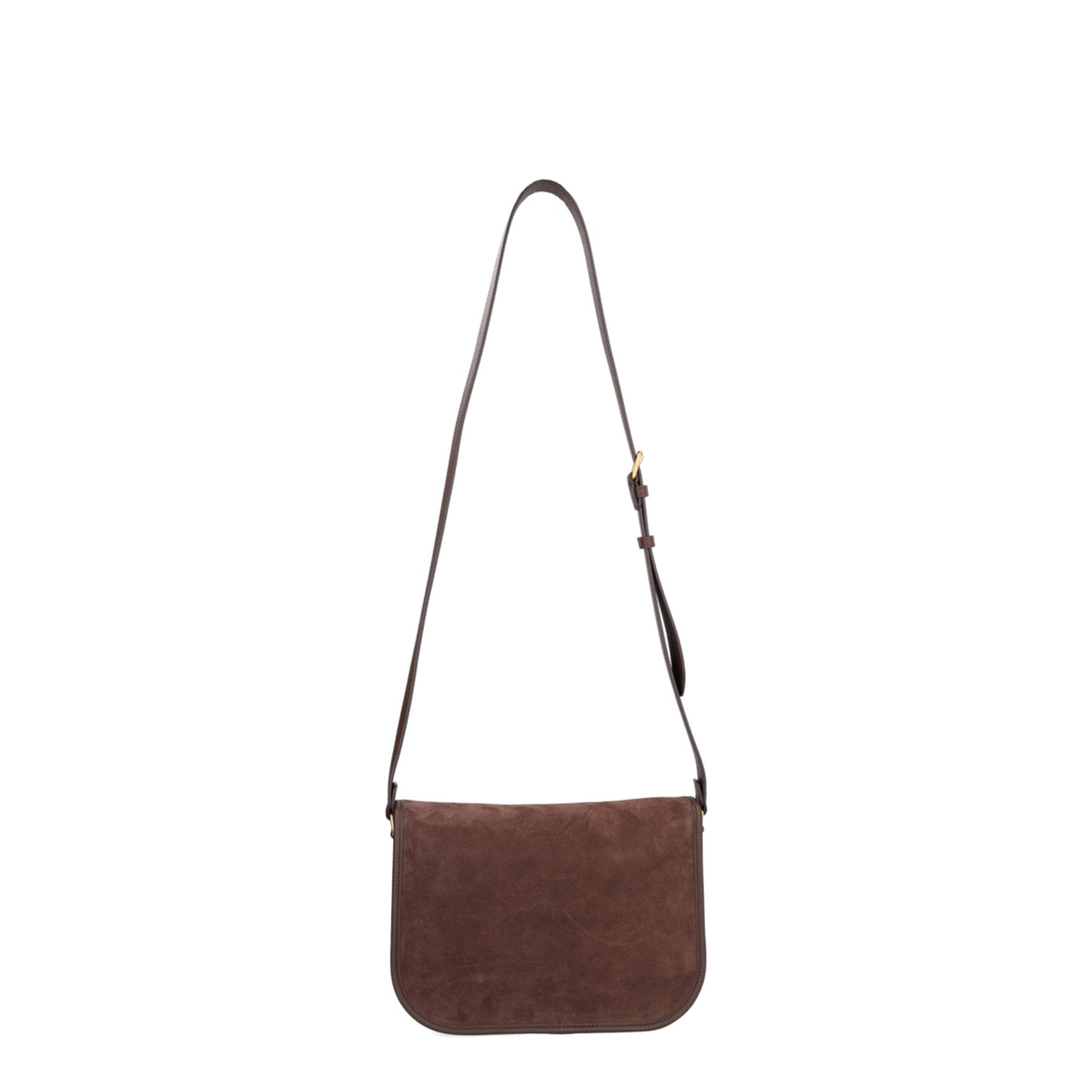 Brown Suede Antibes Crossbody Bag