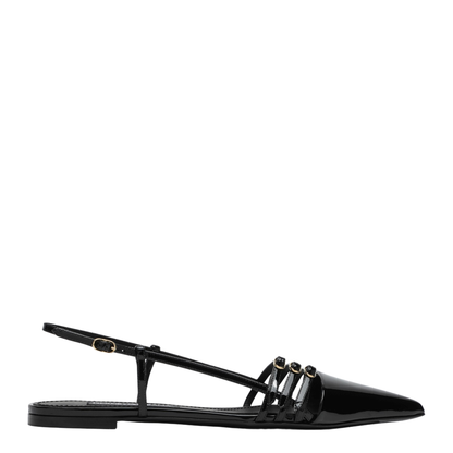 Black Patent Low Slingback