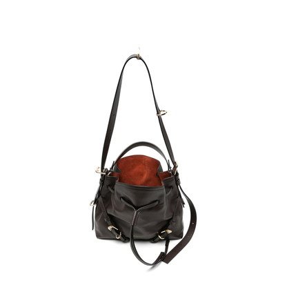 Voyou Small Calfskin Bucket Bag - Brown