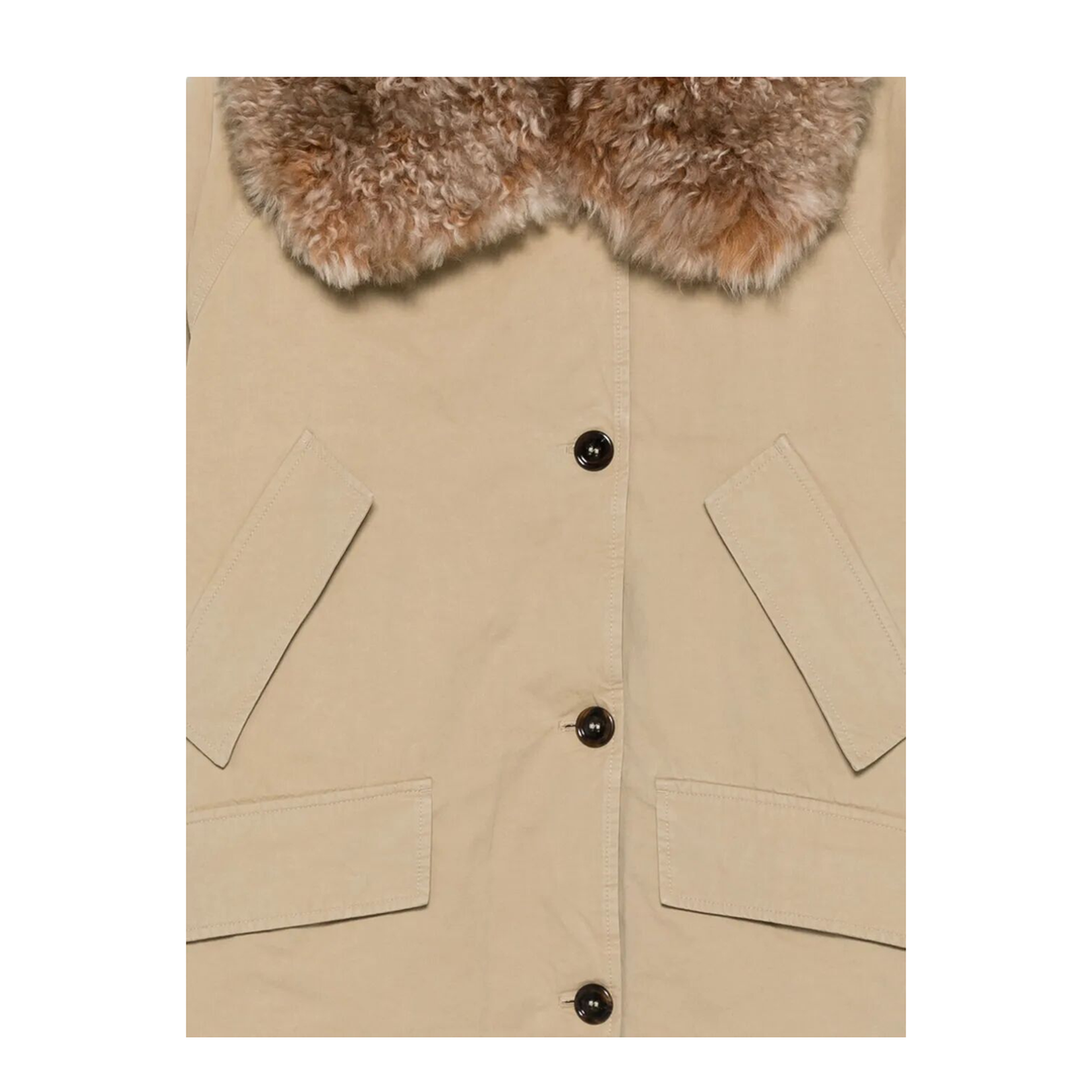 Faux Fur Jacket Beige