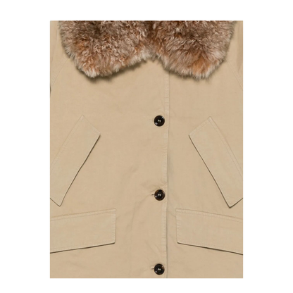 Faux Fur Jacket Beige