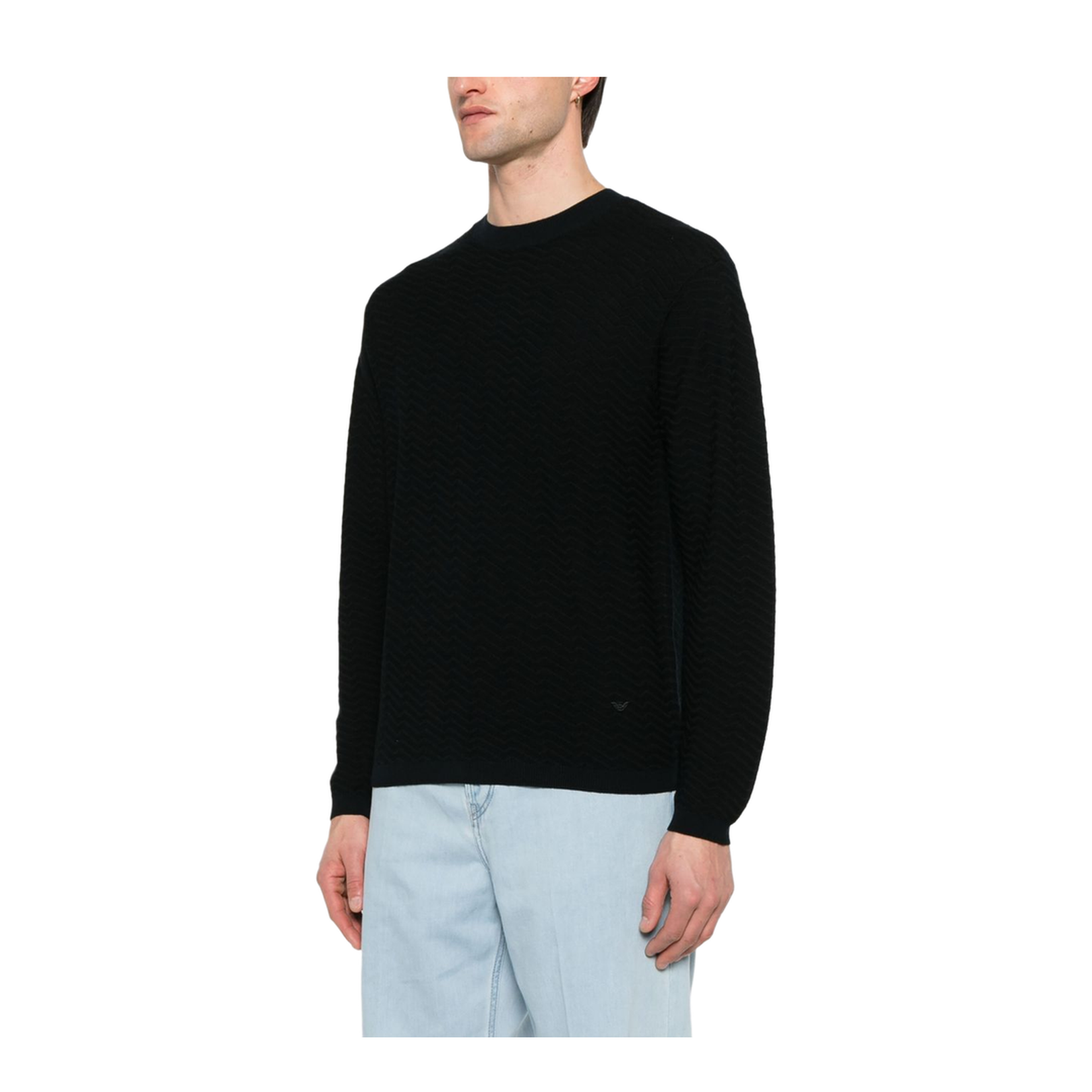 Navy Blue Crew Neck Sweater