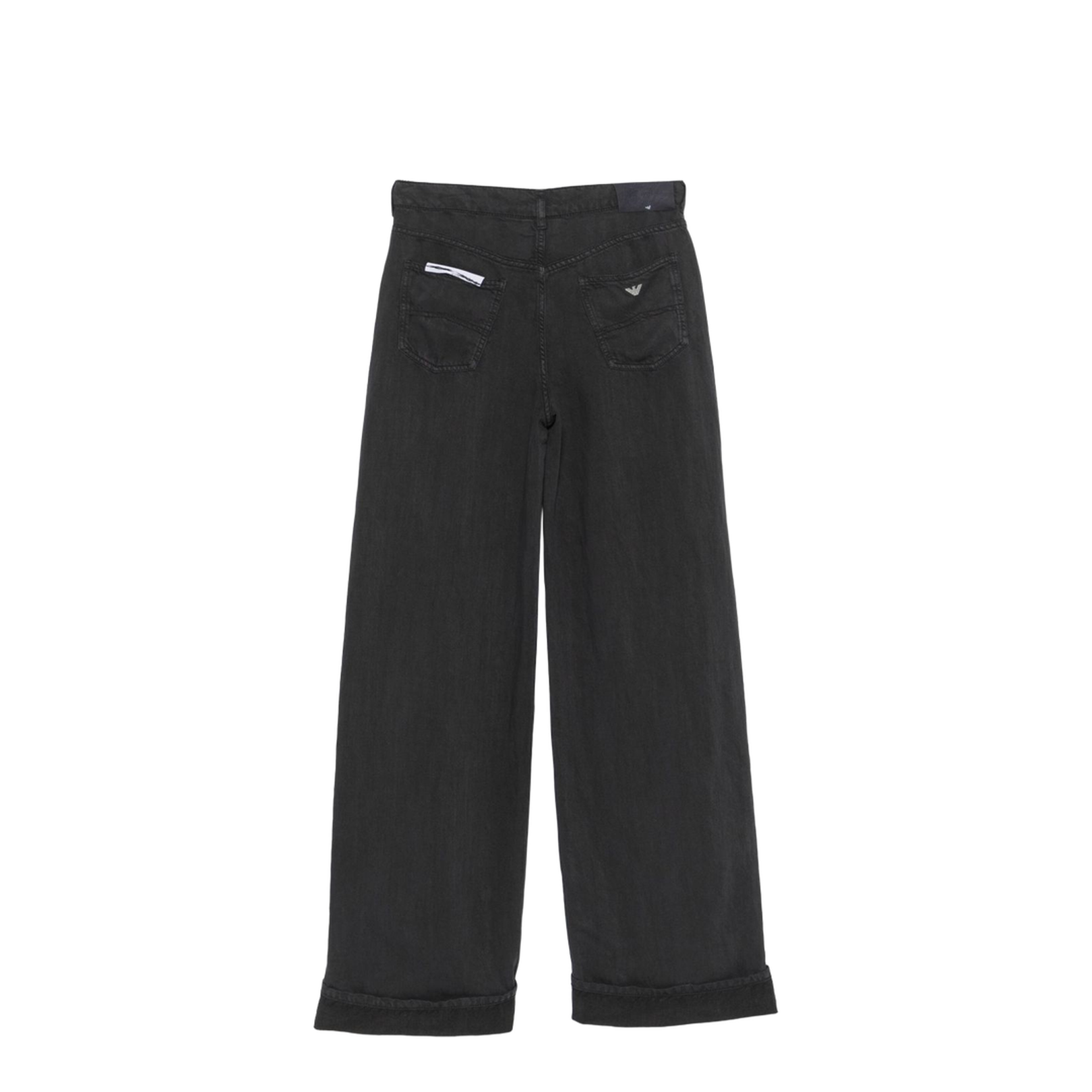 Linen Blend Wide-Leg Jeans