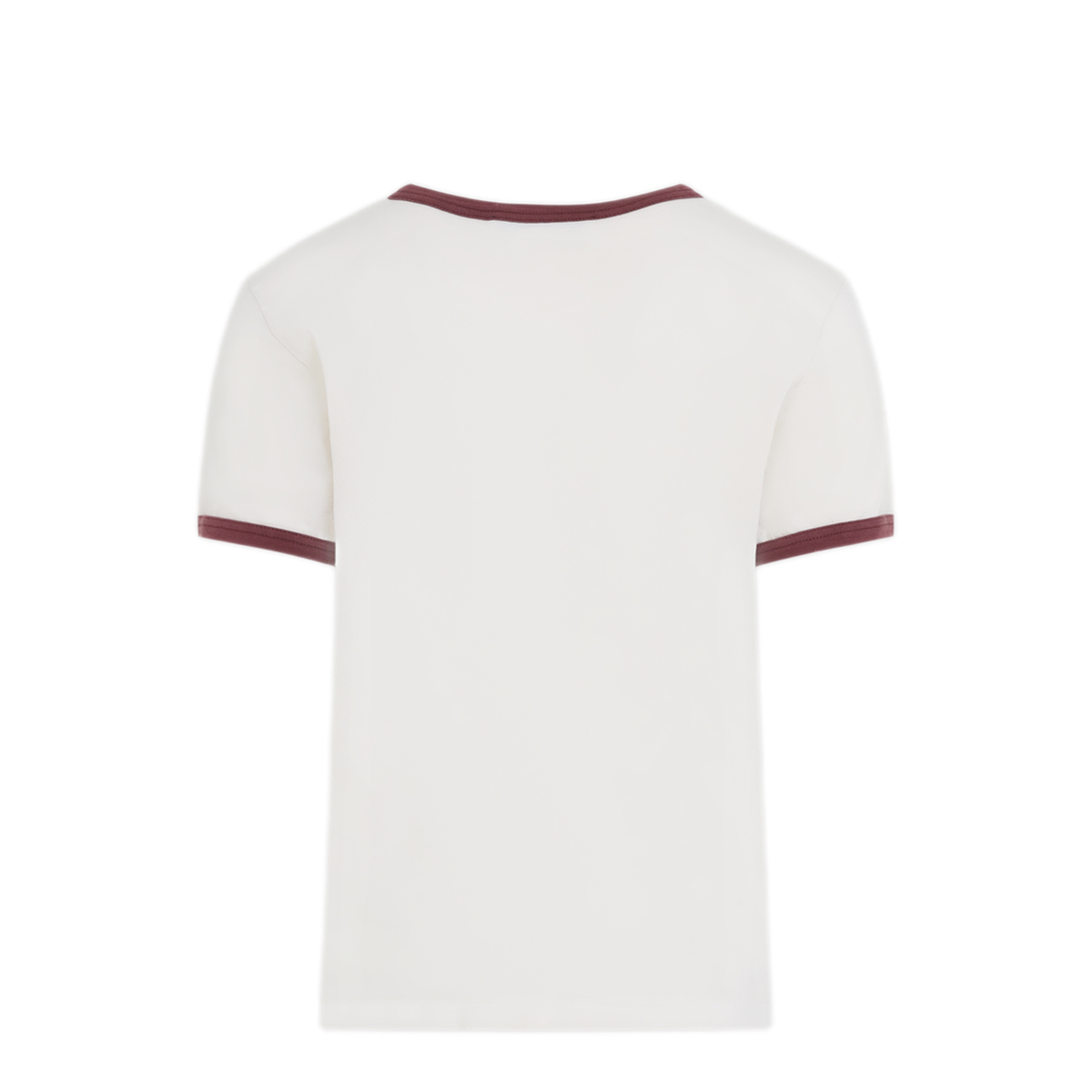 MAYFEYR - Acne Studios - Off White Burgundy T Shirt - BL0442CM7