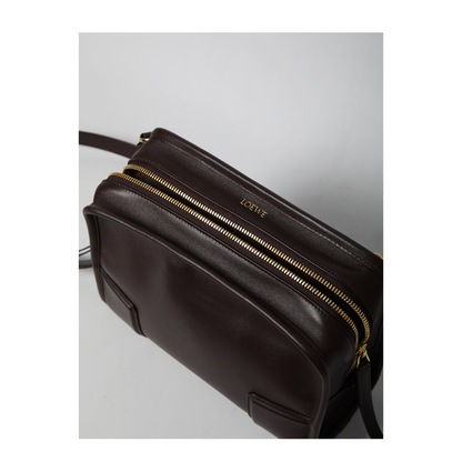 Amazona Small Calfskin Handbag - Dark Chestnut
