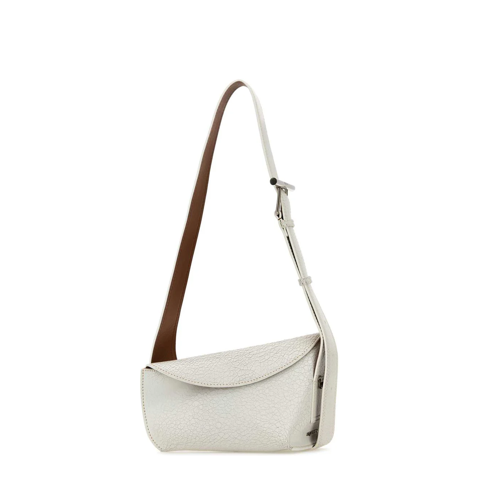 White Leather Sling Crossbody Bag