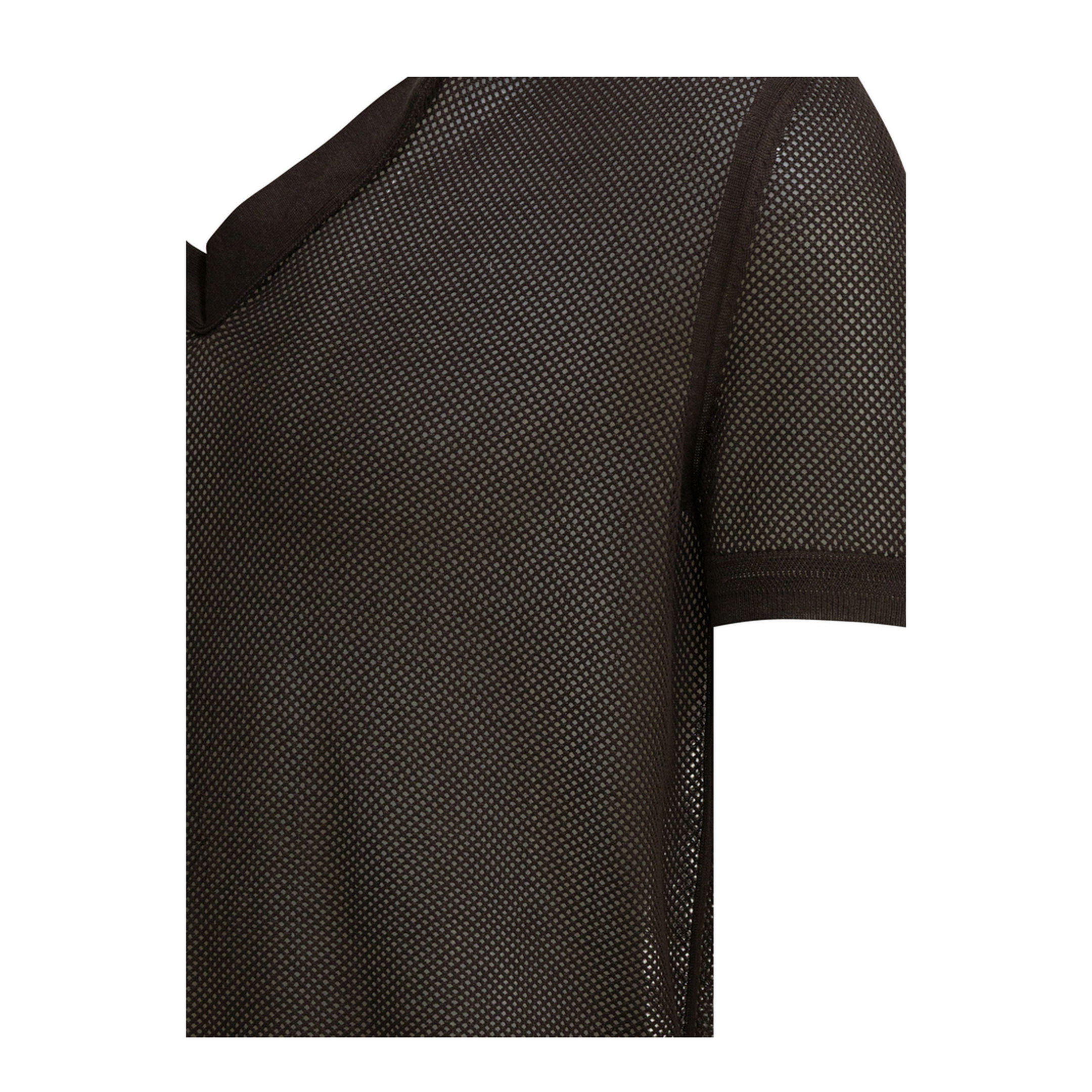 Silk Blend Buttonless Polo Shirt