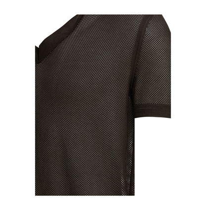 Silk Blend Buttonless Polo Shirt