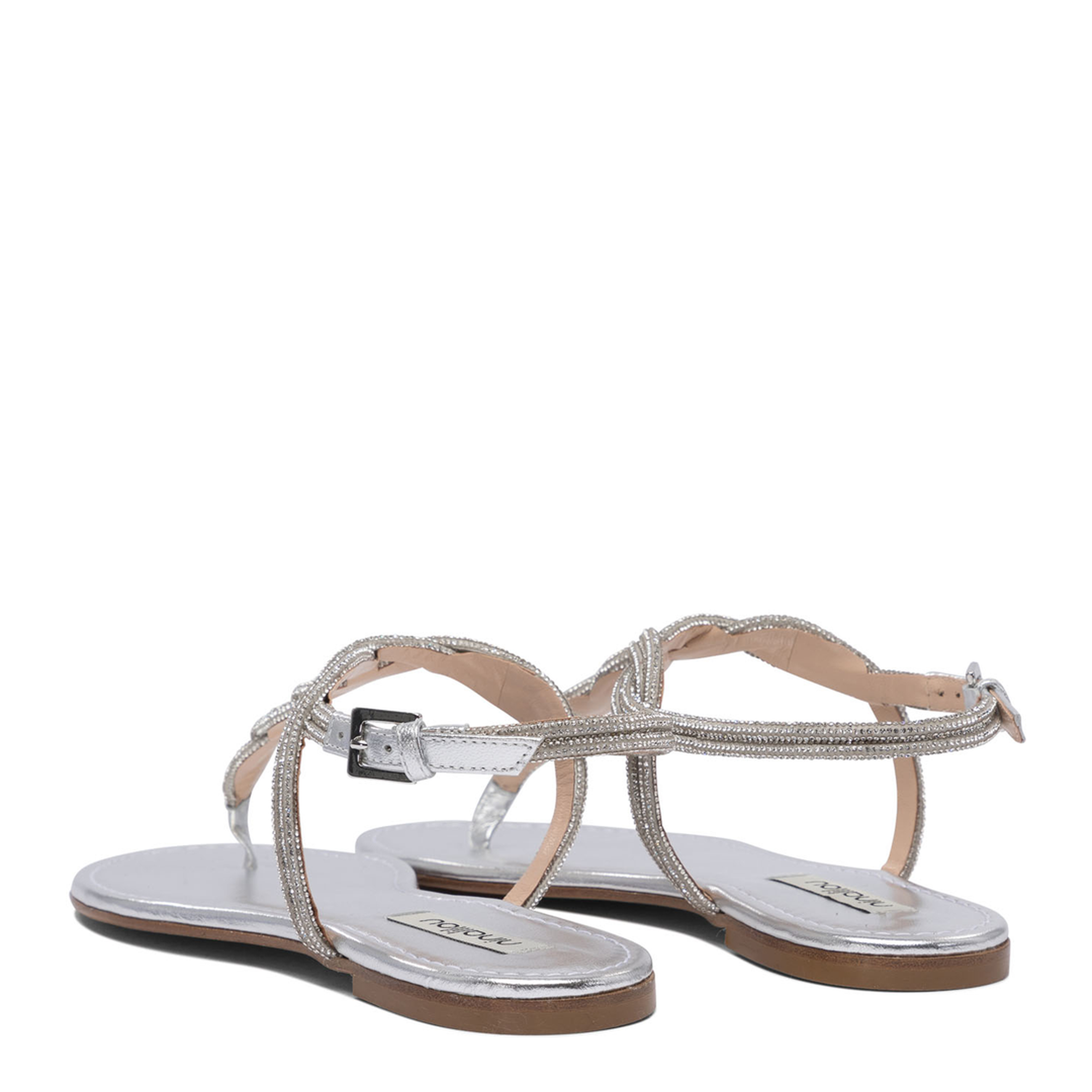 MAYFEYR - Ninalilou - Flat Sandals In Silver Leather - 351172NAPPALAMARGENTO