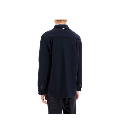 Midnight Blue Cotton Blend Oversize Shirt