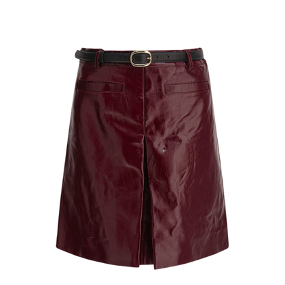 MAYFEYR - Self Portrait - Leather Miniskirt - PF25091SKBUBURGUNDY