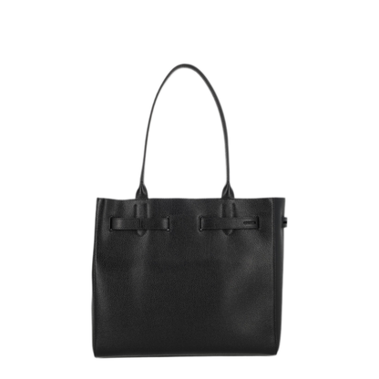 Audrey Medium Calf Leather Tote - Black